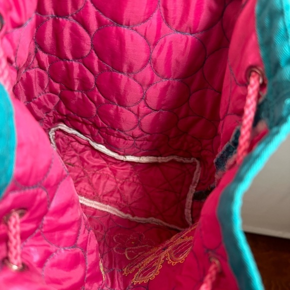 Stephen Joseph Kids Unisex Quilted Backpack Ladybug “Isabelle” Button String Tie - Picture 11 of 13